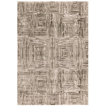 Kuza Portrait Modern Abstract Distressed Shimmer Hi-Lo Textured Soft Velvety Touch High-Density Durable Easy-Care Short Pile Khaki Green Rug-Asiatic Carpets-Rug Love - The Most Loved Rug Store